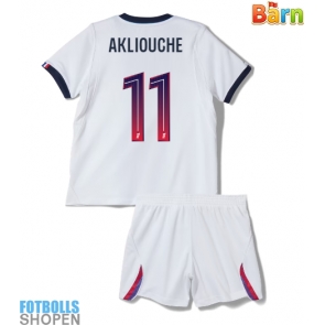 Billiga Paris Saint-Germain Maghnes Akliouche #11 Bortatröja Barn 2026-27 Kortärmad (+ Korta byxor)
